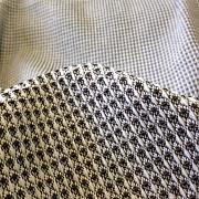 Košíkový vzor šedo/zelený 100% bio bavlna - ručně tkané