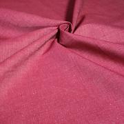 Protkávaná červená jemná 100% bio bavlna - ručně tkané